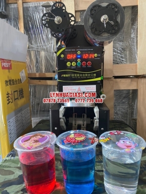 Máy ép miệng ly tự động 